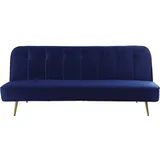 habitat garten Schlafsofa Samt 3-Sitzer Dunkelblau