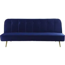 habitat garten Schlafsofa Samt 3-Sitzer Dunkelblau