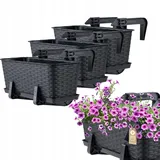 Kadax Balkontopf 40 x 17 x 15 cm Anthrazit