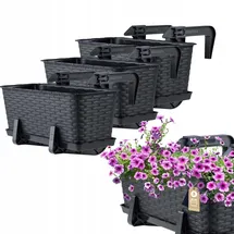 Kadax Balkontopf 40 x 17 x 15 cm Anthrazit