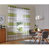my home Gardine Jay, my home, Ösen (2 St), transparent, Voile, Vorhang, Fertiggardine, transparent grün 144 cm x 175 cm