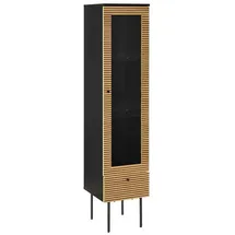 SalesFever Vitrine Torsby 40 x 43 x 179 cm Beige/Schwarz