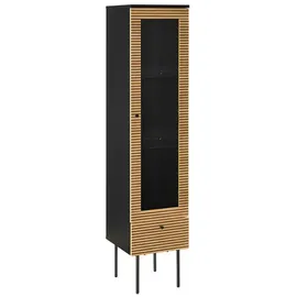 SalesFever Vitrine Torsby 40 x 43 x 179 cm Beige/Schwarz