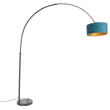 QAZQA Bogenleuchte 50 cm Blau/Schwarz