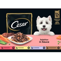 Cesar Selektion Fleisch und Gemüse in Sauce 12 x 100 g