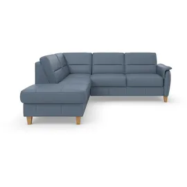 Home Affaire Ecksofa »Palmera L-Form«, Federkern, wahlweise mit Bettfunktion und mit/ohne Stauraum blau