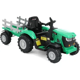 Hecht Kinder-Elektrotraktor mit Anhänger grün (50825)