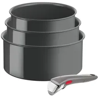 Tefal - 4-teiliges Kochgeschirr-Set INGENIO RENEW - Schwarz