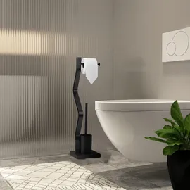 Relaxdays WC-Garnitur Schwarz