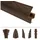 Lemal Sockelleiste, PVC Fußleisten 60x26mm mit Kabelkanal - (Endkappe links) Fußleiste Scheuerleiste Laminat
