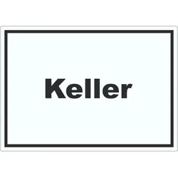 Keller Aufkleber mit Text waagerecht A5 (148x210mm)