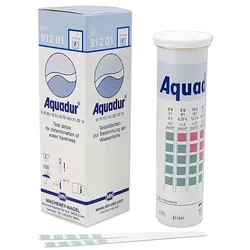 Aquadur Schnelltest-Stäbchen zur Bestimmung der Wasserhärte (0 bis 25° dH) - Dose mit 100 Stäbchen