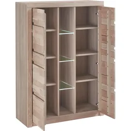 OTTO home Highboard 90 x 125 x 35 cm Eiche weiß gekalkt / Braun