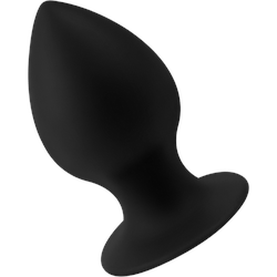 Voluminöser Analdildo, Silikon, 13,5 cm, schwarz