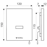 Schell Edition e 028092899 Urinalsteuerung Infrarot, Netzbetrieb 230 V, vandalensicher, Edelstahl