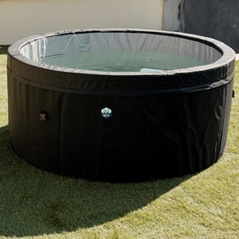 NETSPA Vita 4 Personen Whirlpool Schwarz, Metall, Kunststoff, 70 cm Freizeit, Pools und Wasserspaß, Whirlpools