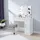 ML-Design Schminkhocker Kunstleder 33 x 65 x 38,5 cm Hellgrau