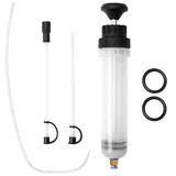 AROMUJOY Ölabsaugspritze 500ml, Ölspritze Ölabsaugpistole, Ölabsaugpumpe Handpumpe, Flüssigkeitsabsauger Füllpumpe, Absaugpumpe mit Schlauch Ersatzringen für Motor, Bremsflüssigkeit, Kühlmittel