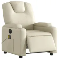 vidaXL Massagesessel Modell 7 Kunstleder 80 x 100 x 80 cm Creme elektrisch
