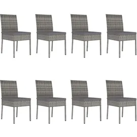 vidaXL Garten-Essgruppe 9-tlg. Grau