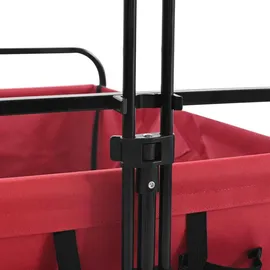 vidaXL Bollerwagen faltbar rot