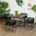 Outsunny Polyrattan Set 5-tlg. Grau