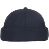 Lipodo Dockermuetze Schirmmuetze meliert Fleecefutter Herren Herbst Winter dunkelblau One Size - Einheitsgröße