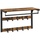 VASAGLE Wandgarderobe braun Holz 10 Haken 65,0 x 42,0 cm