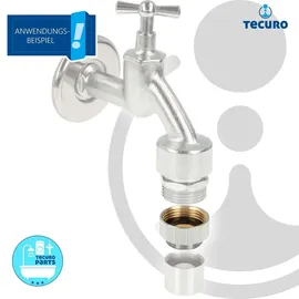 tecuro Aufnahmeadapter Übergangsstück AG M 22x1 auf IG 3/4 Zoll Messing verchromt
