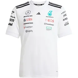 adidas Mercedes-AMG Petronas Formel 1 Team Fahrer T-Shirt Kinder JX5803 - white/black 152