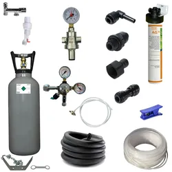 Anschlußpaket Sprudel Tafelwassergerät Aktivkohle Filter 6Kg CO2 Untertisch UTK