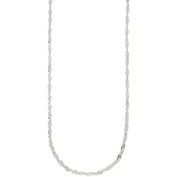 Collierkettchen BRUNO BANANI "Schmuck Geschenk Silber 925 Singapurkettengliederung 1,8 mm breit", silber (silberfarben), Halsketten, Damen, Silber 925 (Sterlingsilber), L: 45cm B: 1,8mm, Made in Germany, B:1,8mm