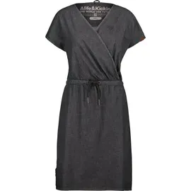 Alife & Kickin Sommerkleid Jeanskleid Schwarz M