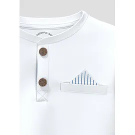 s.Oliver Longsleeve mit Knopfleiste in Layering-Optik - weiß - 92