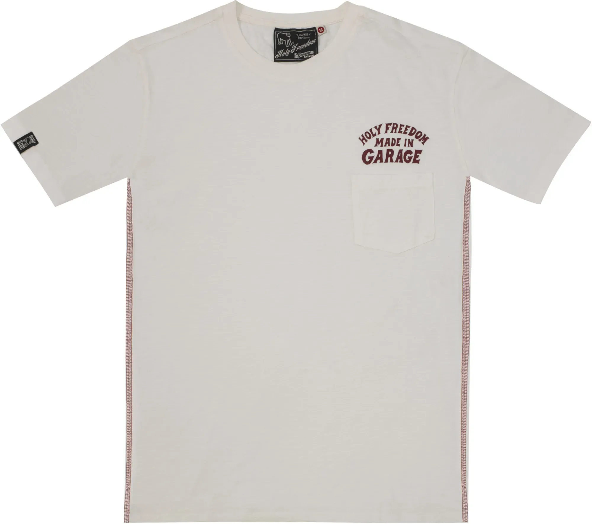 HolyFreedom Pocket Bianca T-Shirt