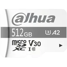 Dahua Karte TF-P100 MicroSDXC 512 GB Klasse 10 UHS-I U3 A1 V30 (TF-P100-512GB) (512 GB, microSDXC, U3, UHS-I), Speicherkarte