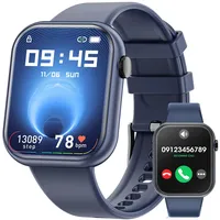 Hwagol Smartwatch Damen Herren, 1.85" Zoll Touchscreen Smart Watch mit Bluetooth Anrufe, Uhr Damen Herren mit 140+ Sportmodi SpO2 Pulsuhr Schlafmonitor Schrittzähler, Armbanduhr für iOS Android