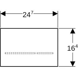 Geberit Sigma80 Betätigungsplatte Schwarz