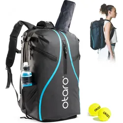 Tennistasche mit Schuhfach 1-2 Schläger | Tennisrucksack Pro 42L Court-Blau EINHEITSGRÖSSE