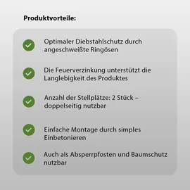 Trutzholm Fahrradanlehnbügel 115 x 99 cm Stahl feuerverzinkt Ø 49 mm Grau