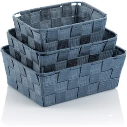Korb-Set ALVARO rauchblau - blau