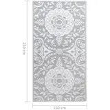 vidaXL Outdoor-Teppich Hellgrau 160x230 cm PP
