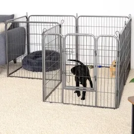 LIONTO Freilaufgehege 80 x 80 x 80 cm grau