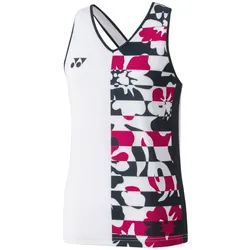 Yonex Badminton-Tank Top V-Neck Tournament 2023 weiss Damen