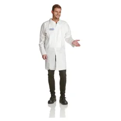 ProSafe Schutzkittel, 2 Taschen, 5 Druckknöpfe, weiß PS2KI-L , 1 Karton = 50 Stück, Größe L, PSA Kategorie 1