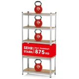 EasyMaxx Schwerlastregal Stahl 180x90x40 cm silber