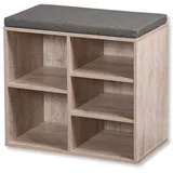 KESPER Schuhschrank mit Sitzkissen, Material: Faserplatte, Maße: B51,5 x 48 x L29,5 cm, Farbe: Weiß gekälkt | 15911