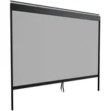 Juskys Seitenwand für Lamellendach Tahiti - Rollo 3 m - Aluminium & Stoff - Zubehör Anthrazit