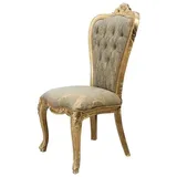 JVmoebel Stuhl Esszimmer Stuhl Designer Sessel Barock Luxus Sessel Klassische Stühle (1 St), Made in Europa goldfarben