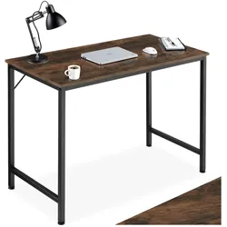 tectake® Schrebitisch, Industrial Style, große Beinfreiheit, Höhe 75,5 cm